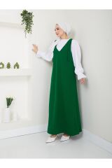 Kadın 2 Parça Gömlekli Takım Jile Elbise Yeşil - XL