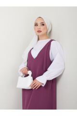 Kadın 2 Parça Gömlekli Takım Jile Elbise Mor - S
