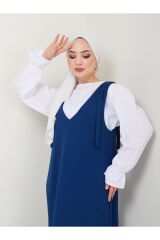 Kadın 2 Parça Gömlekli Takım Jile Elbise Lacivert - L