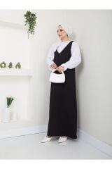 Kadın 2 Parça Gömlekli Takım Jile Elbise Siyah - M