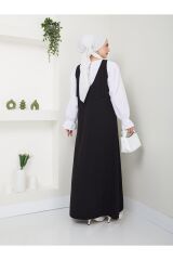 Kadın 2 Parça Gömlekli Takım Jile Elbise Siyah - XL