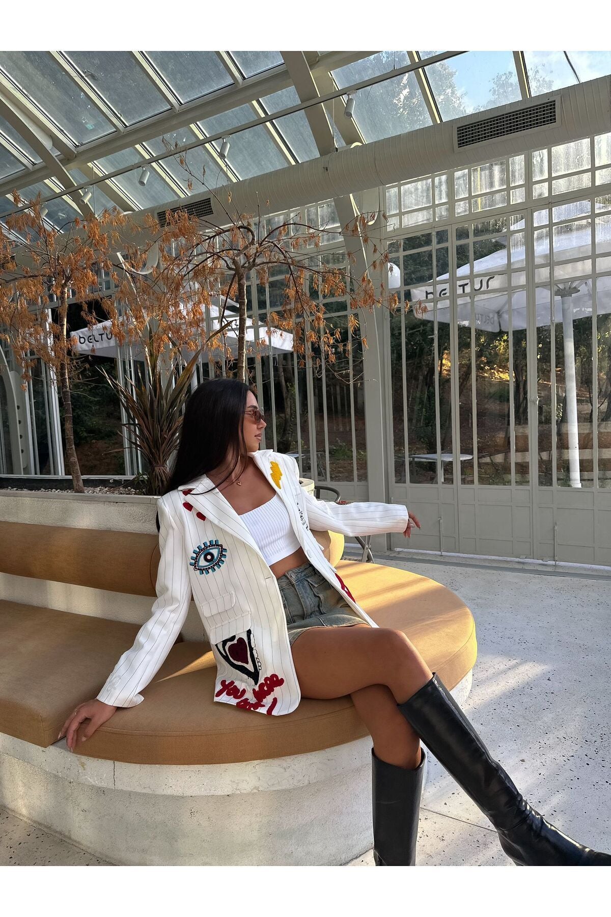 Kadın Nakış Detaylı Blazer Ceket