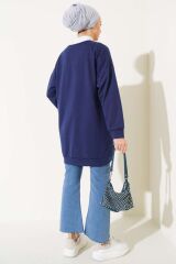Kadın Varak Detaylı Tunik Lacivert - S/M