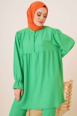 Kadın Önü Düğmeli Bürümcük Ikili Takım Benetton - XL