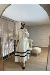 Kadın Keten Astarlı Etekli Gömlekli Takım
