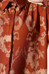 Kadın Soluk Desenli İkili Takım Kiremit - S