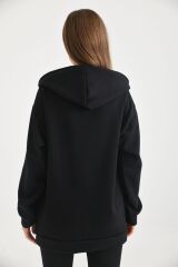 Kadın Fermuarlı Kapüşonlu Sweatshirt