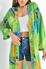 Kadın Multi Desen Maxi Boy Kimono