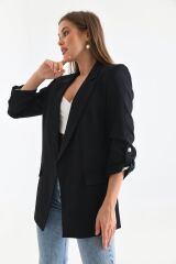 Kadın Kapamasız Astarlı Blazer Ceket