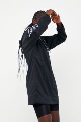 Kadın Kapüşonlu Cep Detay Sweatshirt Siyah - L