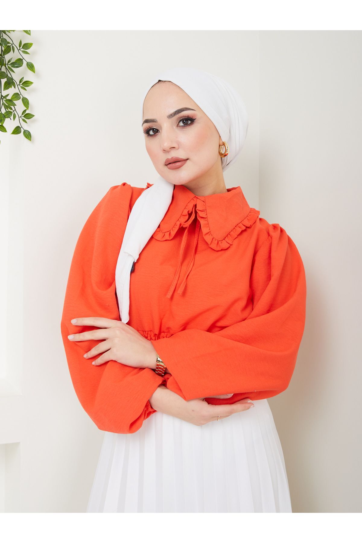 Kadın Ayrobin Bebe Yaka Tesettür Bluz