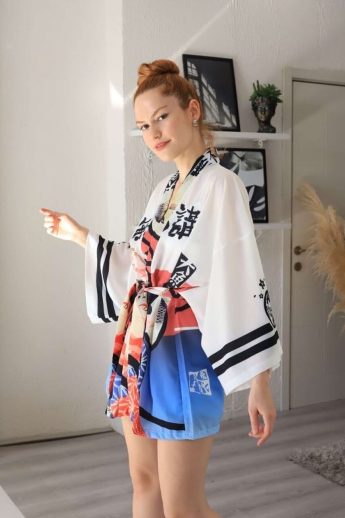 Beyaz Yakuza Kimono Beyaz - L