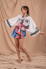 Kadın Digital Baskı Yakuza Kimono