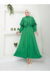 Kadın Dantel Detaylı Etekli Takım Yeşil - L/XL