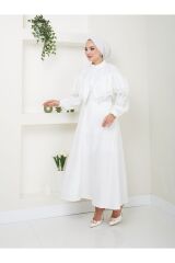 Kadın Dantel Detaylı Etekli Takım Beyaz - S/M