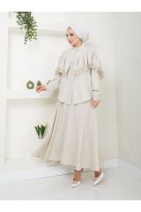 Kadın Dantel Detaylı Etekli Takım Taş - L/XL