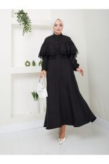 Kadın Dantel Detaylı Etekli Takım Siyah - L/XL