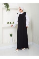 Kadın Maxi Boy Ayrobin  İçlik Atlet Siyah - 2XL