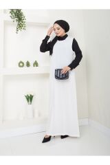 Kadın Maxi Boy Ayrobin  İçlik Atlet Beyaz - 2XL