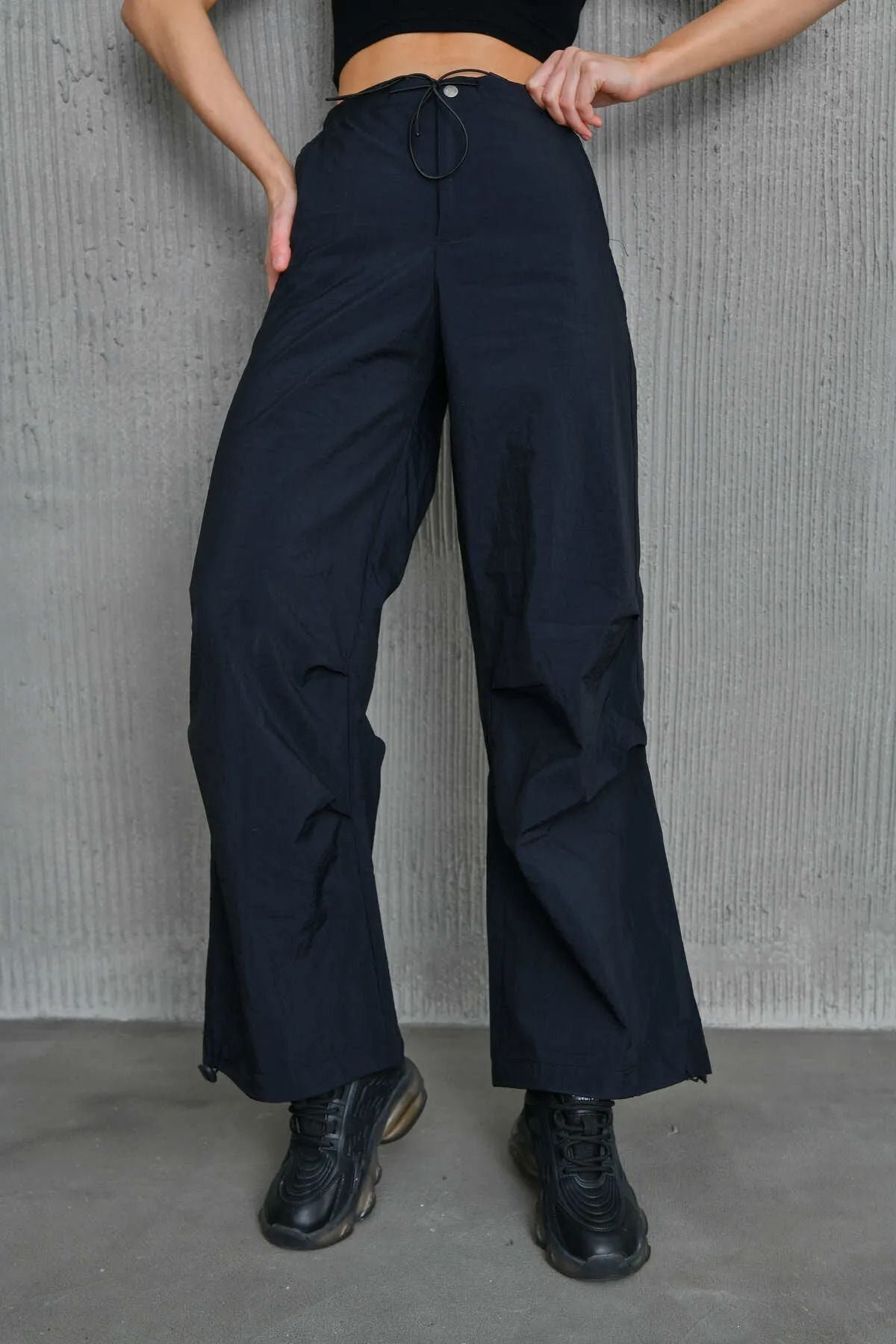 Kadın Beli Lastikli Paraşüt Pantolon