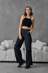 Kadın Beli Lastikli Paraşüt Pantolon