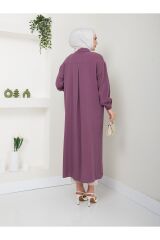 Kadın Maxi Boy Yırtmaçlı Viskon Tunik MÜRDÜM - 2XL
