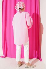 Çift Bağcıklı Poplin Kimono Pembe - L/XL