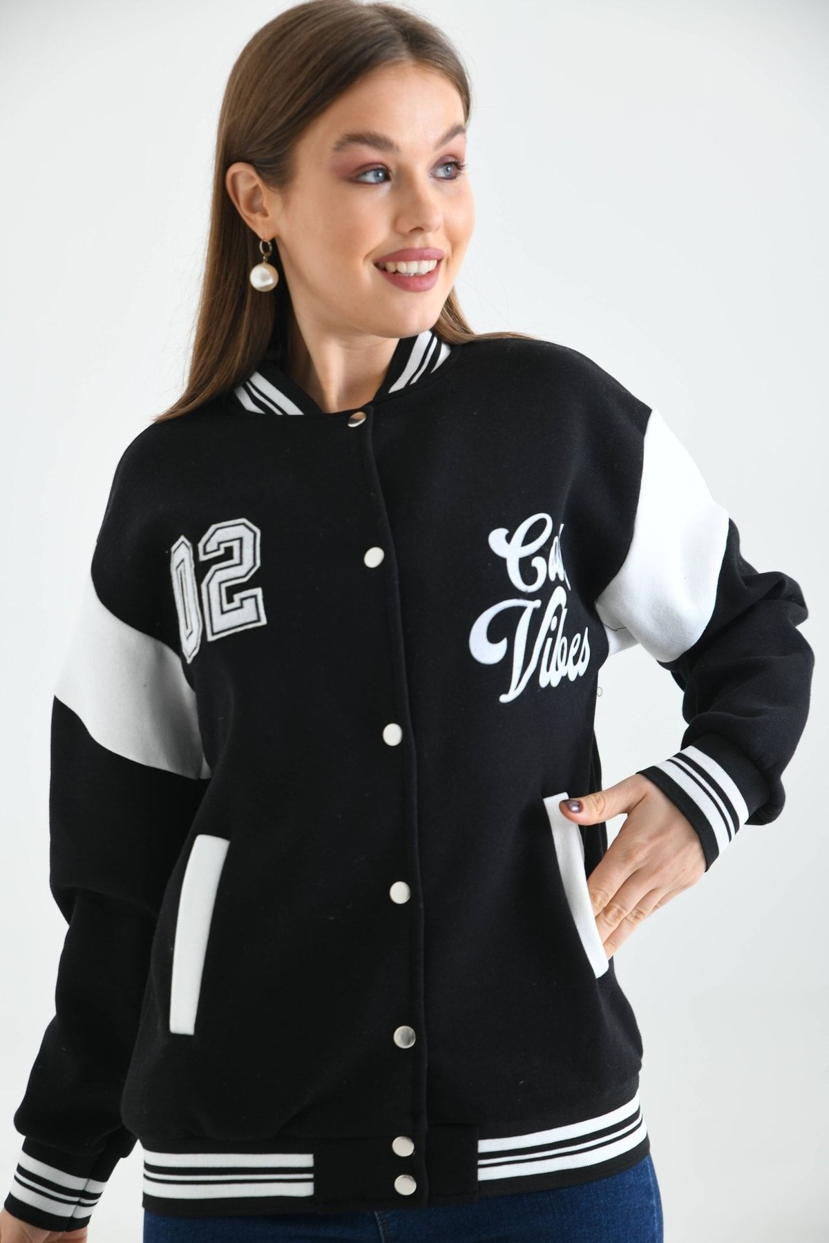 Unisex Baskılı Kolej Ceket