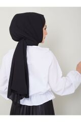 Kadın Bel Büzgülü Yaka Detaylı Tesettür Bluz Beyaz - XL