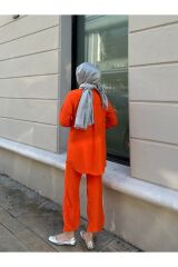 Kadın Pantolonlu Bürümcük Takım Turuncu - XL