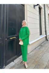 Kadın Pantolonlu Bürümcük Takım Yeşil - XL