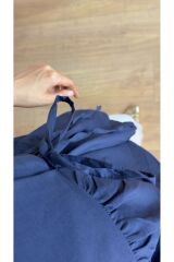 Kadın Tesettür Kuşaklı Tunik Lacivert - S