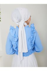 Kadın Ayrobin Fırfırlı Bluz Mavi - XL