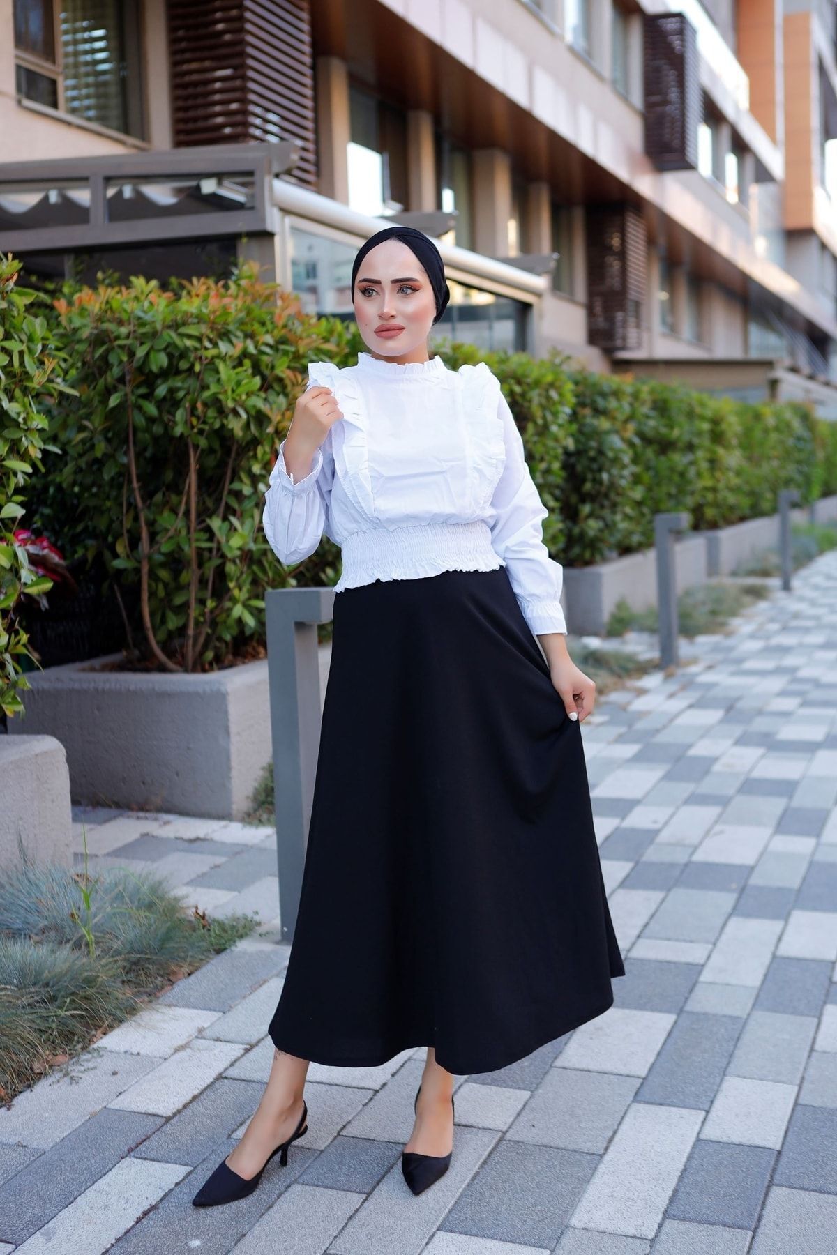 Kadın Kiloş Etek Siyah - XL