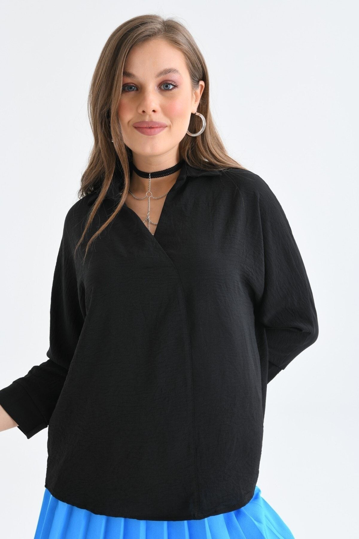 Kadın Kapamasız Oversize Gömlek