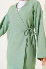 Kadın Yandan Bağlamalı Kimono İkili Takım Mint Yeşili - L/XL