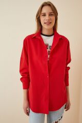 Oversize Uzun Basic Gömlek