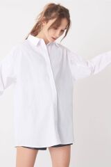 Oversize Uzun Basic Gömlek